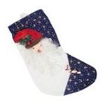 0887988516637 - 5 X WHITE & BLUE THREE-DIMENSIONAL CHRISTMAS STOCKING STOCKINGS SOCK SOCKS - CHRISTMAS GIFT