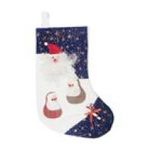 0887988516927 - 3PCS WHITE & BLUE THREE-DIMENSIONAL CHRISTMAS STOCKING STOCKINGS SOCK SOCKS - CHRISTMAS GIFT