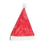 0887988517146 - SMALL ALUMINUM FOIL, NYLON DOUBLE CHRISTMAS SANTAS HAT HATS CAP