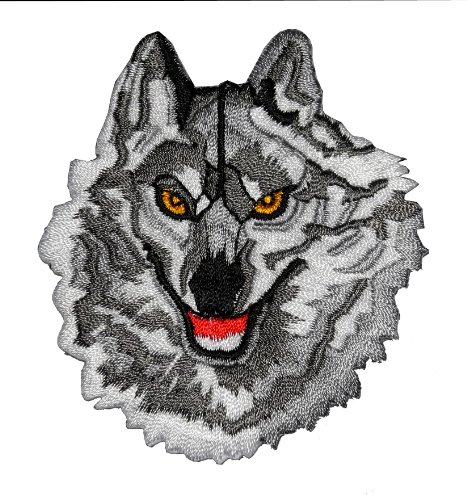 0888122247790 - WOLF ANIMAL WILDLIFE DIY EMBROIDERED SEW IRON ON PATCH WO-003