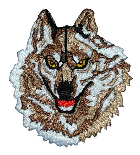 0888122247806 - WOLF ANIMAL WILDLIFE DIY EMBROIDERED SEW IRON ON PATCH WO-004