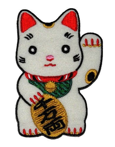 0888122267033 - CUTE MANEKI-NEKO JAPAN JAPANESE LUCKY CAT DIY EMBROIDERED SEW IRON ON PATCH