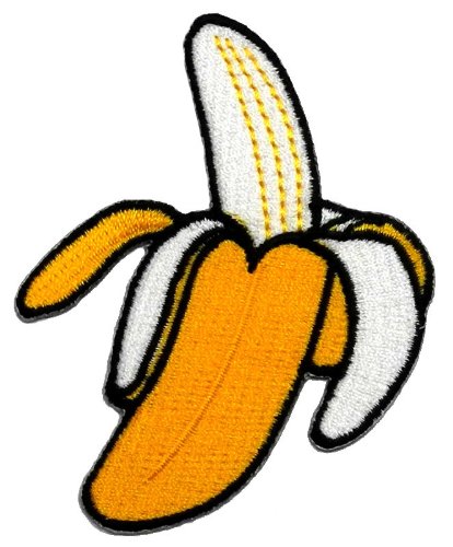 0888122269266 - BANANA FRUIT CUTE VINTAGE DIY APPLIQUE EMBROIDERED SEW IRON ON PATCH
