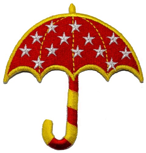 0888122270156 - CUTE CLASSIC VINTAGE RETRO UMBRELLA DIY APPLIQUE EMBROIDERED SEW IRON ON PATCH UBL-01