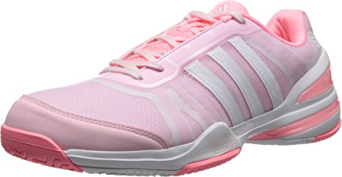 0888164658394 - ADIDAS PERFORMANCE WOMEN'S CC RALLY COMP W TENNIS SHOE, CLEAR/PINK/WHITE/LIGHT FLASH RED, 9.5 M US
