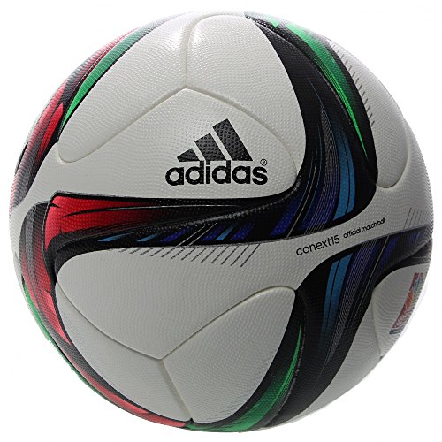 0888170585899 - ADIDAS PERFORMANCE CONTEXT15 OFFICIAL MATCH SOCCER BALL, WHITE/NIGHT FLASH PURPLE /FLASH GREEN, SIZE 5