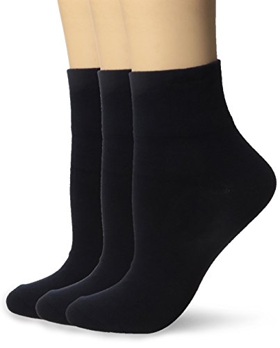 0888172324922 - HUE WOMEN'S COTTON BODY SOCKS (PACK OF 3),NAVY,ONE SIZE