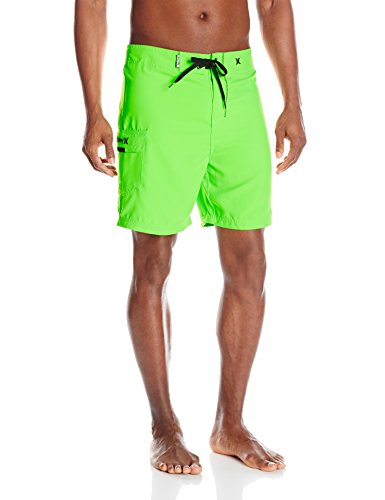 0888274802984 - HURLEY MEN'S ONE AND ONLY 19 BOARDSHORT SUPERSUEDE, NEON GREEN HURLEY, 33