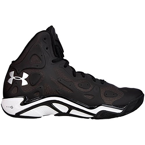 0888284395216 - MEN'S UNDER ARMOUR MICRO G ANATOMIX SPAWN II BASKETBALL SHOES BLACK/WHITE SIZE 10.5 M US