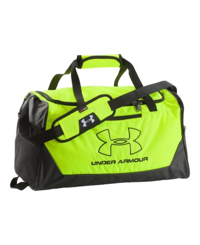 0888284513986 - UNDER ARMOUR HUSTLE-R DUFFEL BAG, HIGH-VIS YELLOW, ONE SIZE