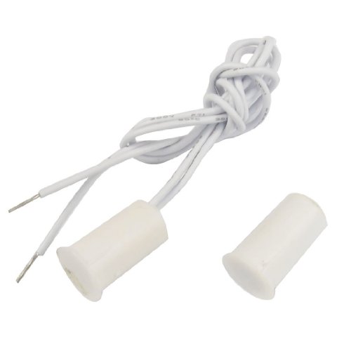 0888309112477 - WINDOWS DOOR SAFETY ALARM WHITE PLASTIC CONTACT MAGNETIC SWITCH 2 PCS
