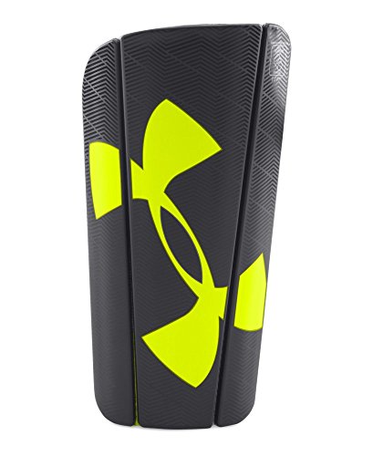 0888376416294 - UNDER ARMOUR SPINE SHIN GUARD, BLACK/HIGH-VIS YELLOW, LARGE
