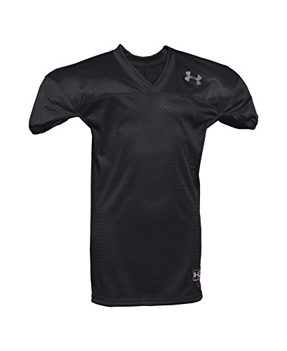 0888376488574 - UNDER ARMOUR KIDS' FOOTBALL JERSEY, BLACK , YOUTH LARGE