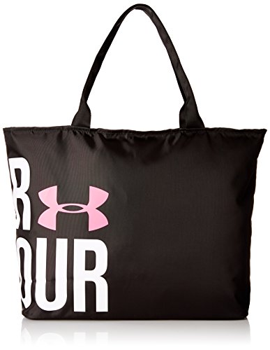 0888376612818 - UNDER ARMOUR WOMEN'S BIG WORD MARK TOTE BAG, BLACK, ONE SIZE