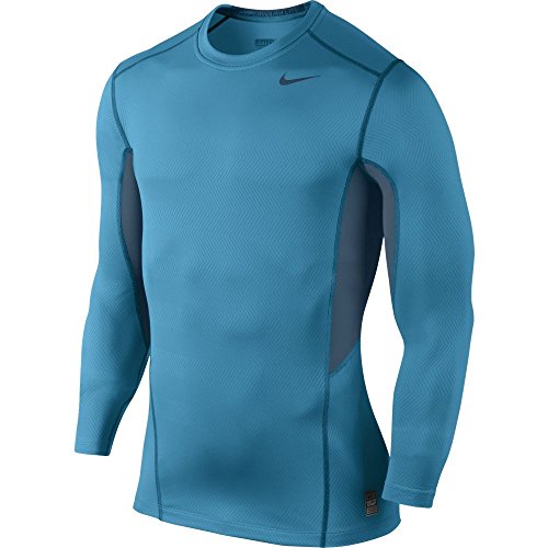 0888407922312 - NIKE PRO HYPERWARM LITE FITTED MEN'S SHIRT (X-LARGE, LIGHT BLUE LACQUER/BLUE FORCE/BLUE FORCE)