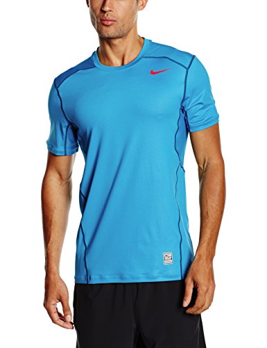 0888407930904 - NIKE PRO COMBAT HYPERCOOL CREW-LT BLUE LACQUER, MED