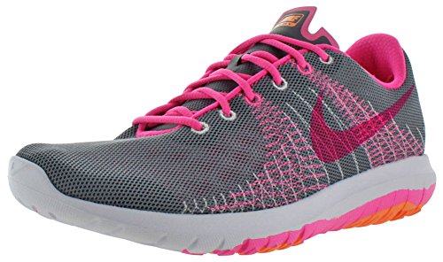 0888409513839 - NIKE FLEX FURY GS, YOUTH RUNNING SHOES, COOL GREY/PINK POWER-BRIGHT CITRUS-WHITE, 5Y M US