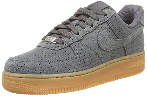 0888409685659 - NIKE WMNS AIR FORCE 1 '07 SUEDE AF-1 749263-001 DARK GREY WOMEN'S SHOES (SIZE 7.5)