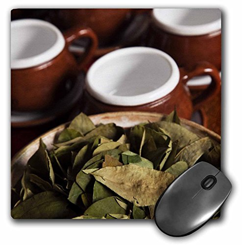 0888414192692 - 3DROSE LLC 8 X 8 X 0.25 INCHES MOUSE PAD, PERU CUZCO COCA LEAVES AND TEA CUPS JAYNES GALLERY (MP_86965_1)