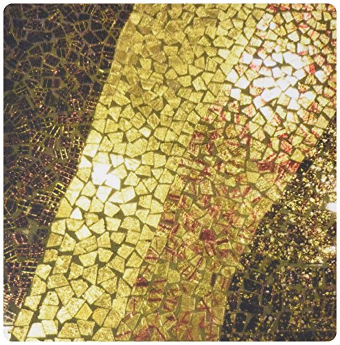 0888414197161 - 3DROSE LLC 8 X 8 X 0.25 INCHES MOUSE PAD, GOLD BRONZE N RED MOSAIC TILES (MP_109137_1)
