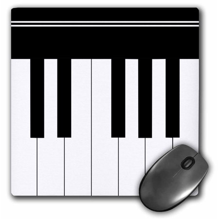 0888414198175 - 3DROSE LLC 8 X 8 X 0.25 INCHES MOUSE PAD, PIANO KEYS BLACK AND WHITE KEYBOARD MUSICAL DESIGN PIANIST MUSIC PLAYER AND MUSICIAN GIFTS (MP_112827_1)