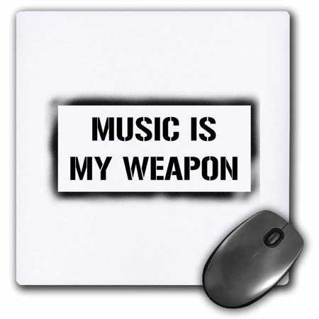 0888414217500 - 3DROSE LLC 8 X 8 X 0.25 INCHES MUSIC IS MY WEAPON MOUSE PAD (MP_17094_1)