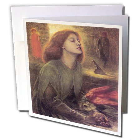 0888414353260 - 3DROSE BEATA BEATRIX BY DANTE GABRIEL ROSSETTI - GREETING CARDS, 6 X 6 INCHES, SET OF 6 (GC_149558_1)