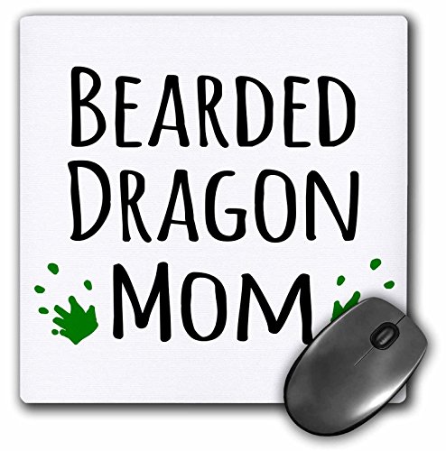 0888414428326 - 3DROSE MOUSE PAD, BEARDED DRAGON MOM FOR FEMALE LIZARD AND REPTILE ENTHUSIASTS AND GIRL PET OWNERS GREEN FOOTPRINTS (MP_154045_1)