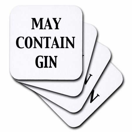 0888414605888 - 3DROSE MAY CONTAIN GIN, SOFT COASTERS, SET OF 4