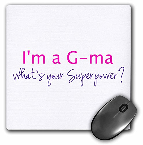 0888414738708 - 3DROSE IM A G-MA WHATS YOUR SUPERPOWER HOT PINK FUNNY GIFT FOR GRANDMA MOUSE PAD (MP_193733_1)