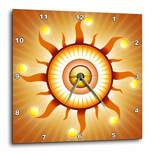 0888414798191 - 3DROSE DPP_174253_3 EYE IN THE SKY SURREAL WHIMSICAL EYE IN THE SKY, BRIGHT SUN RAYS WALL CLOCK, 15 BY 15-INCH
