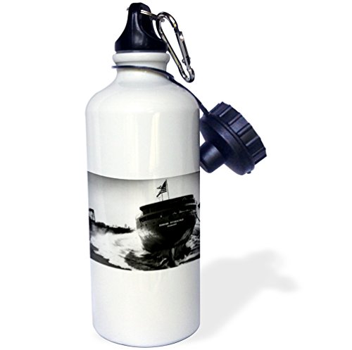0888414883521 - 3DROSE WB_6817_1 LAUNCHING OF THE EDMUND FITZGERALD SPORTS WATER BOTTLE, 21 OZ, WHITE