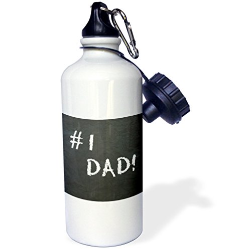 0888414905896 - 3DROSE WB_178701_1 NUMBER ONE DAD SPORTS WATER BOTTLE, 21 OZ, WHITE