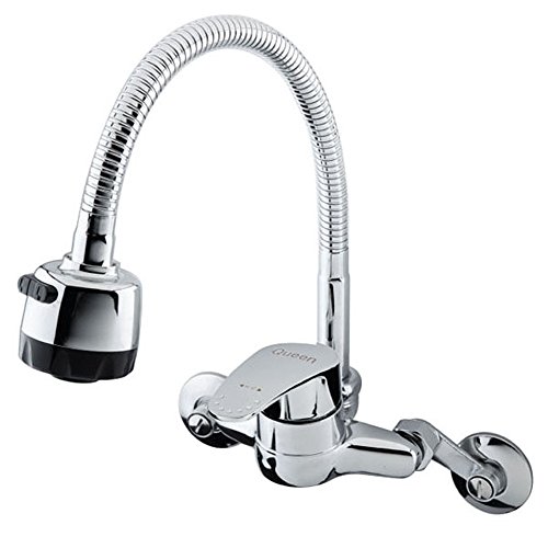 0888429014026 - 5-9 KITCHEN FAUCET TAPS CHROME PULL OUT WALL MOUNT SINK FAUCET 2-FUNCTION C-3