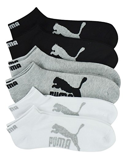 0888435474449 - NEW PUMA MENS 6-PACK 1/2 TERRY LOW CUT SOCKS WHITE TRADITIONAL SIZE 10-13