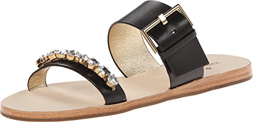 0888445216503 - KATE SPADE NEW YORK WOMEN'S ASTRA EMBELLISHED TWO BAND SANDALS, BLACK, 7.5 B(M) US