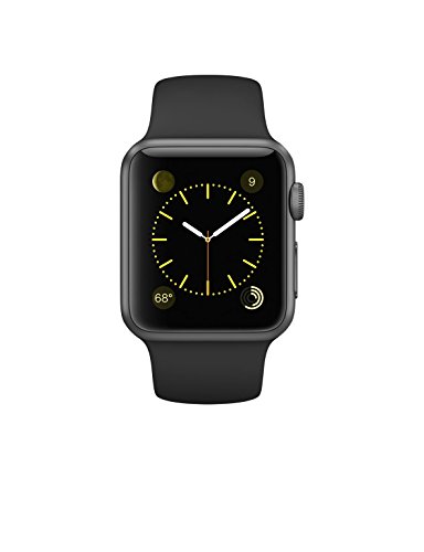 0888462079525 - APPLE WATCH 38MM ALUMINUM CASE SPORT WITH BLACK SPORT BAND
