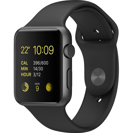 0888462079983 - APPLE WATCH SPORT 42MM SPACE GRAY ALUMINUM CASE WITH BLACK SPORT BAND