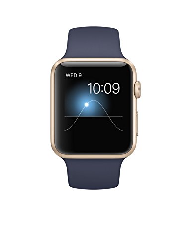 0888462669337 - APPLE WATCH SPORT 42MM GOLD ALUMINUM CASE WITH MIDNIGHT BLUE SPORT BAND