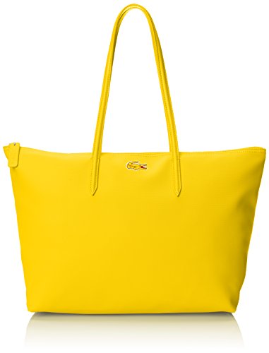 0888464758688 - LACOSTE WOMEN'S L.12.12 CONCEPT LARGE SHOPPING BAG, CYBER YELLOW, ONE SIZE