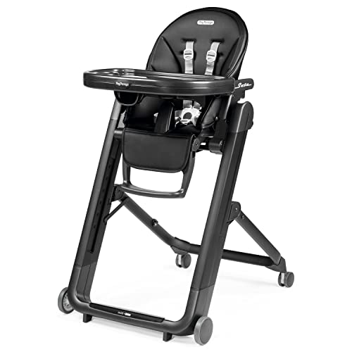 0888487047899 - PEG PEREGO SIESTA – MULTIFUNCTIONAL COMPACT FOLDING HIGH CHAIR – FROM BIRTH TO TODDLER – RECLINER AND HIGH CHAIR – MADE IN ITALY – TRUE BLACK (BLACK)