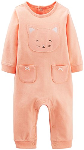 0888510041214 - CARTER'S GRAPHIC ROMPER (BABY) - CORAL-12 MONTHS