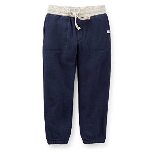 0888510476405 - CARTER'S LITTLE BOYS' FRENCH TERRY ACTIVE PANTS (5 KIDS, NAVY)