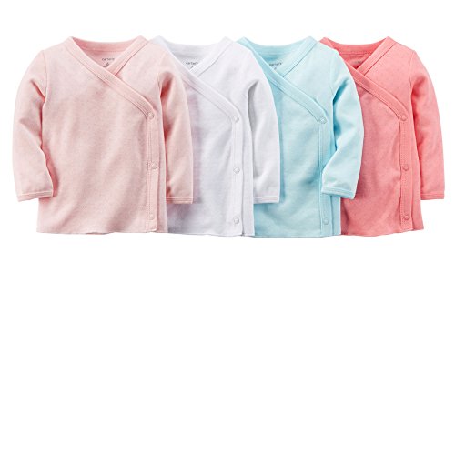 0888510752653 - CARTERS BABY GIRLS' SIDE SNAP POINTELLE TEE - 4 PACK (3 MONTHS)