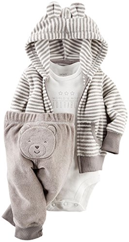 0888510755661 - CARTER'S BABY BOYS' WORLD'S MOST ADORABLE 3-PIECE OUTFIT - GRAY, 9 MONTHS