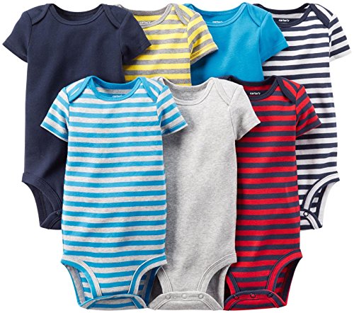0888510757450 - CARTER'S BABY BOYS' 7 PACK BODYSUITS (BABY) - BOY ASSORTED - 9M