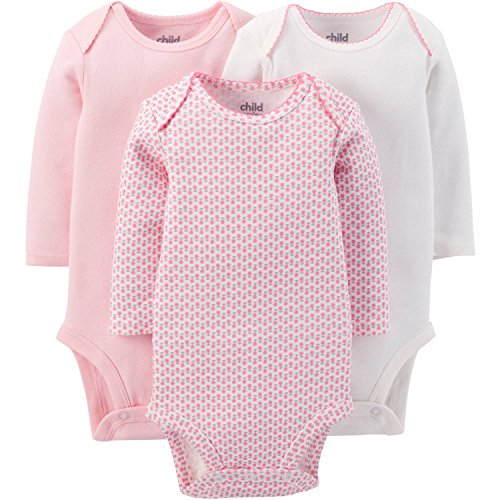 0888510759379 - CHILD OF MINE MADE BY CARTER'S BABY GIRLS' LONG SLEEVE BODYSUITS (3-6 MONTHS)