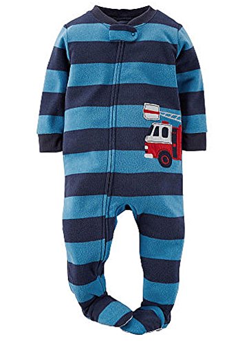 0888510857822 - CARTER'S BABY BOYS' RESCUE FIRETRUCK FOOTED PAJAMAS - NAVY/MULTI, 18 MONTHS