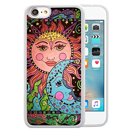 8885698182618 - SUN AND MOON, PSYCHEDELIC TPU CASE FOR IPHONE 7 (WHITE)