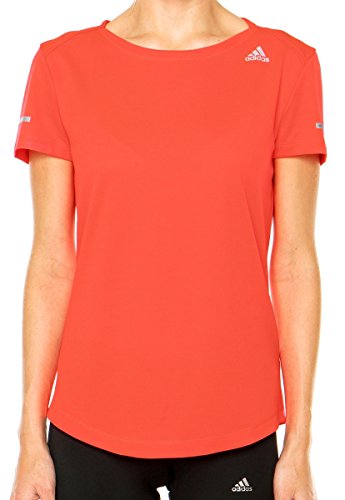 0888590150387 - ADIDAS WOMENS SEQUENCIALS MONEY SHORT SLEEVE TEE, SOLAR RED, LARGE